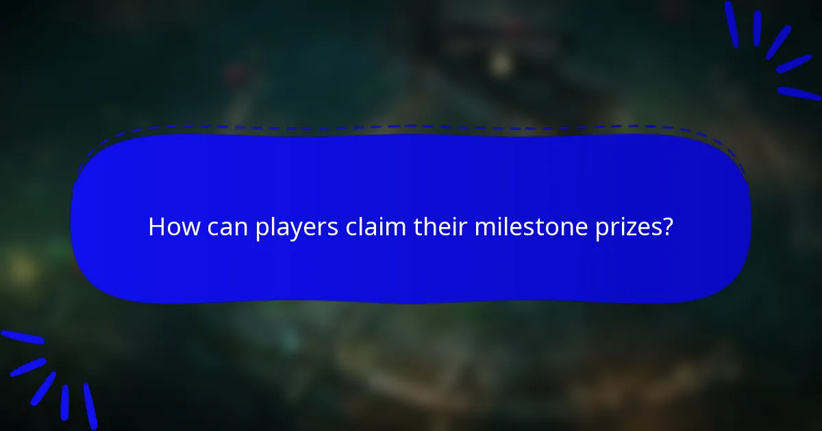 How can players claim their milestone prizes?