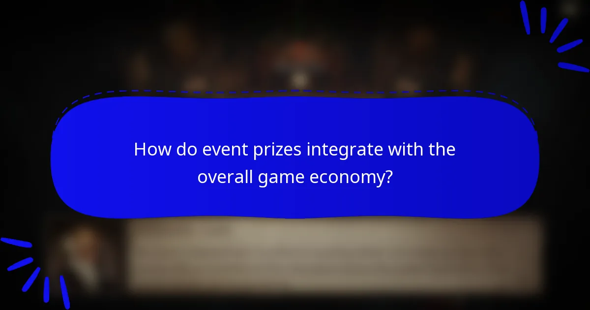 How do event prizes integrate with the overall game economy?