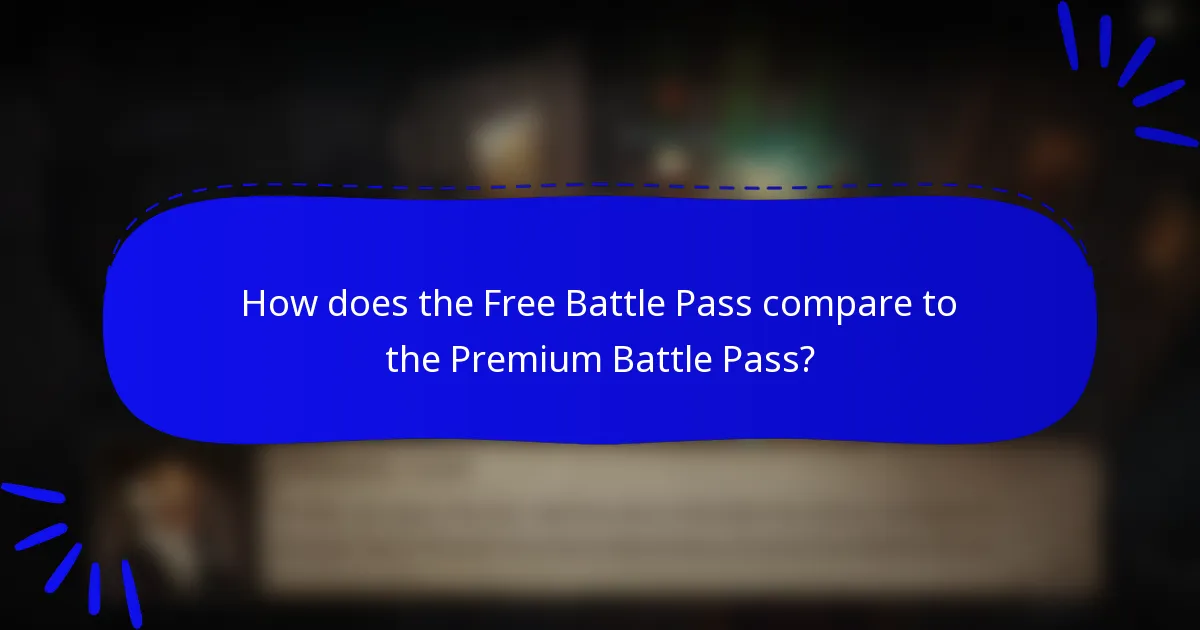 How does the Free Battle Pass compare to the Premium Battle Pass?