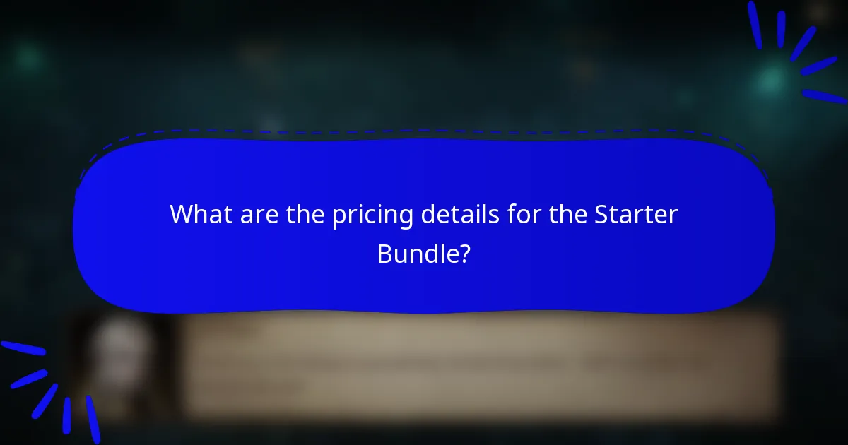 What are the pricing details for the Starter Bundle?